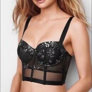 Victoria’s Secret Silver Black Bra 36D